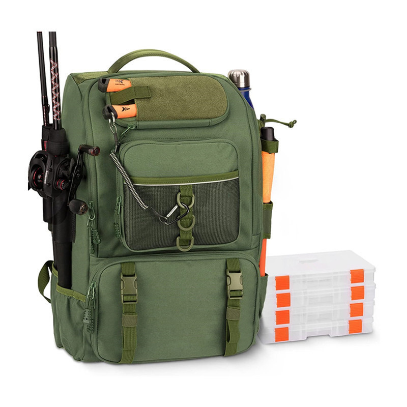 Lure bag Outdoor fishing backpack, portable multi-functional multi-layer layered fishing bag, sea fishing tactical fishing gear bag, hiking bag details Picture