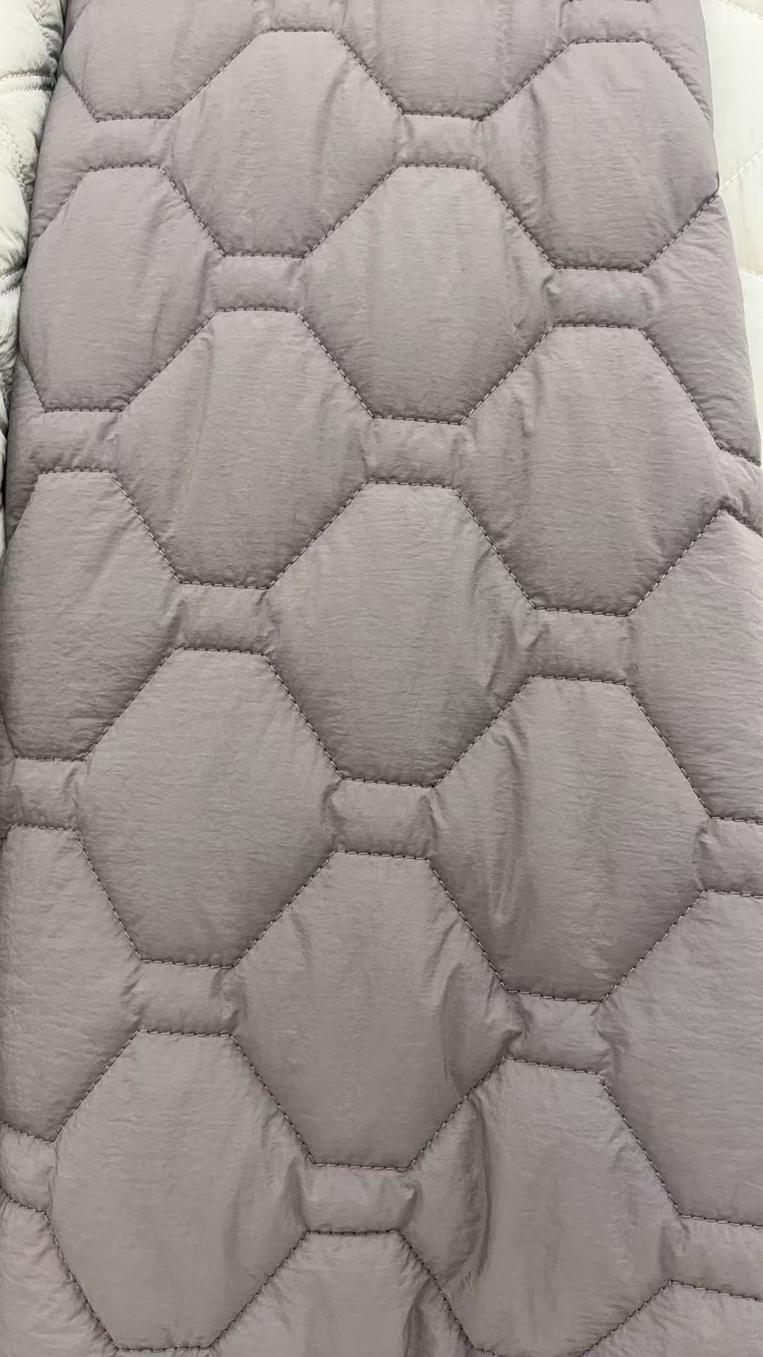 Hexagonal quilted fabric