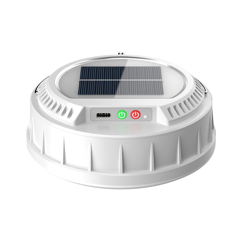 V158 luz de campamento de emergencia recargable solar al aire libre luz de campamento de atmósfera luces de cadena de colores cinta de medir luces de tienda de almacenamiento luces de stand de mercado nocturno Item Picture
