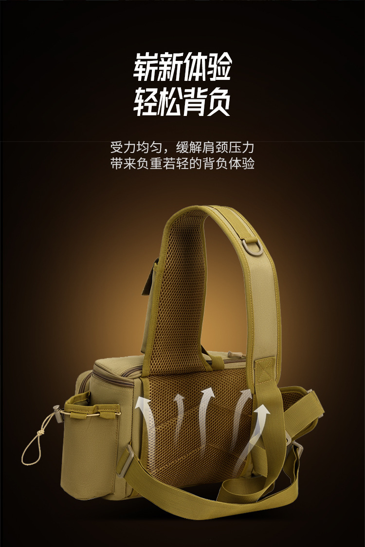 Lure bag: Multi-functional lure fishing bag, large-capacity outdoor sports tactical bag, men's fishing gear bag, crossbody bag detail image 6