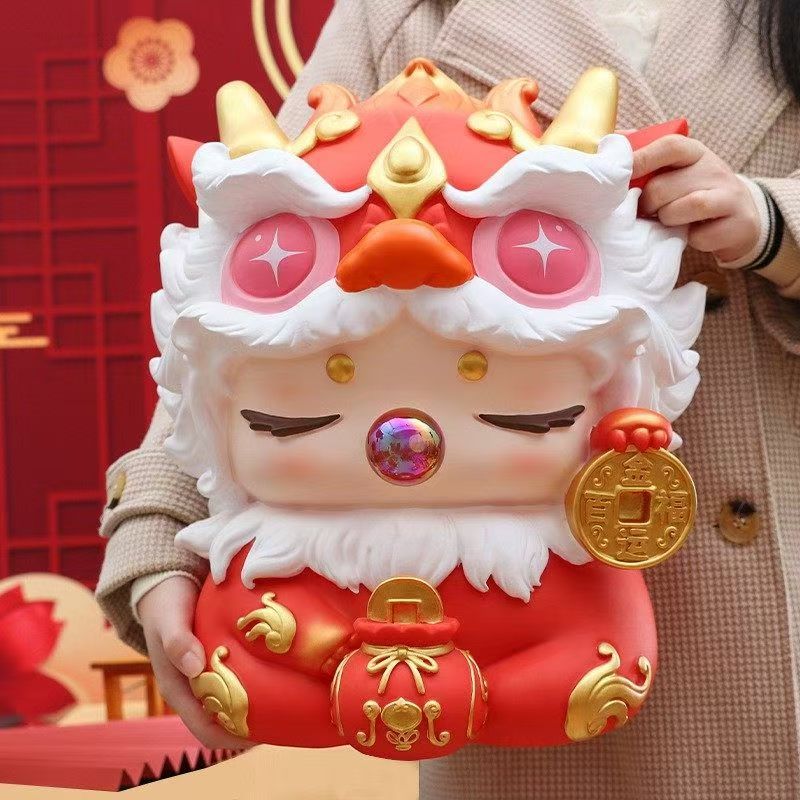 国潮AI卡通狮子头星星人毛绒玩具AI玩具可爱柔软儿童礼物