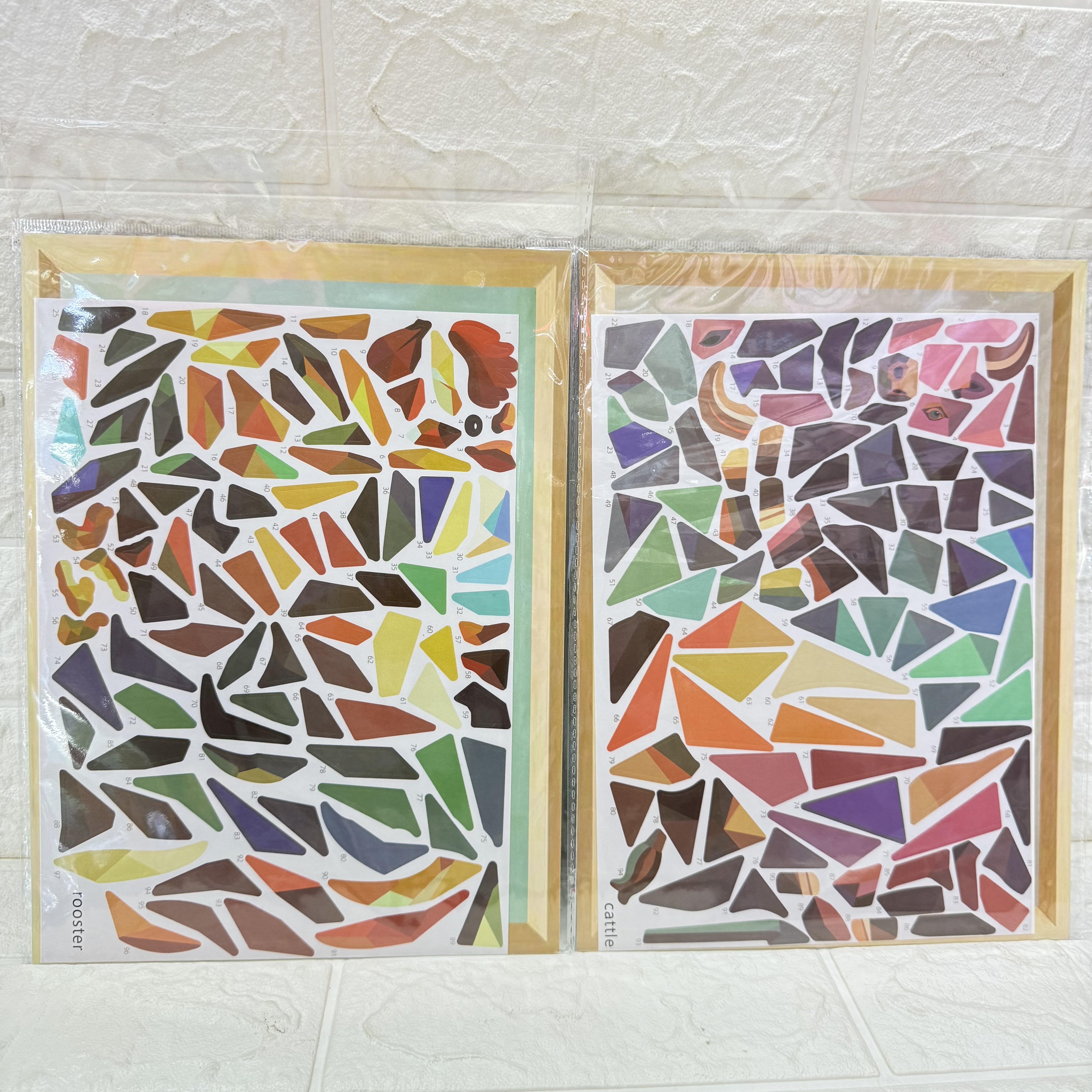 Cartoon 3D collage stickers, geometric three-dimensional collage, animal diy decorative collage, handmade diy collage pic 8