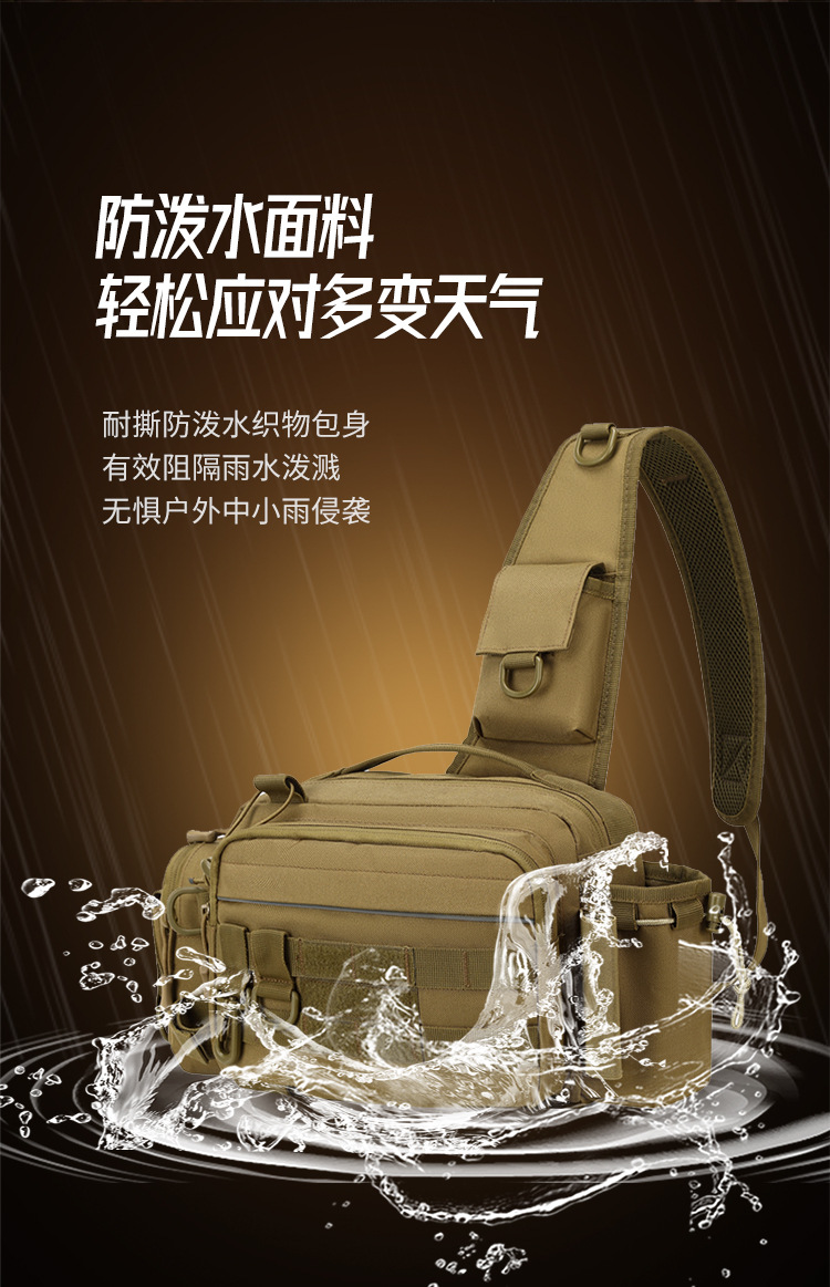 Lure bag: Multi-functional lure fishing bag, large-capacity outdoor sports tactical bag, men's fishing gear bag, crossbody bag detail image 2