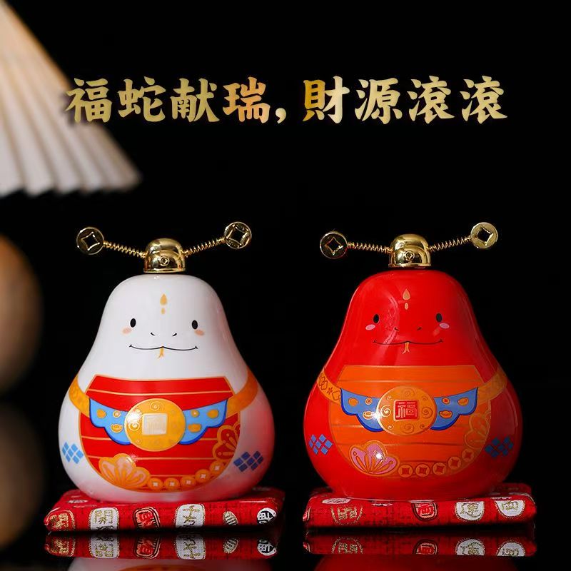 国潮陶瓷书摆件素胚工艺品软装瓷器景区陶瓷工艺品