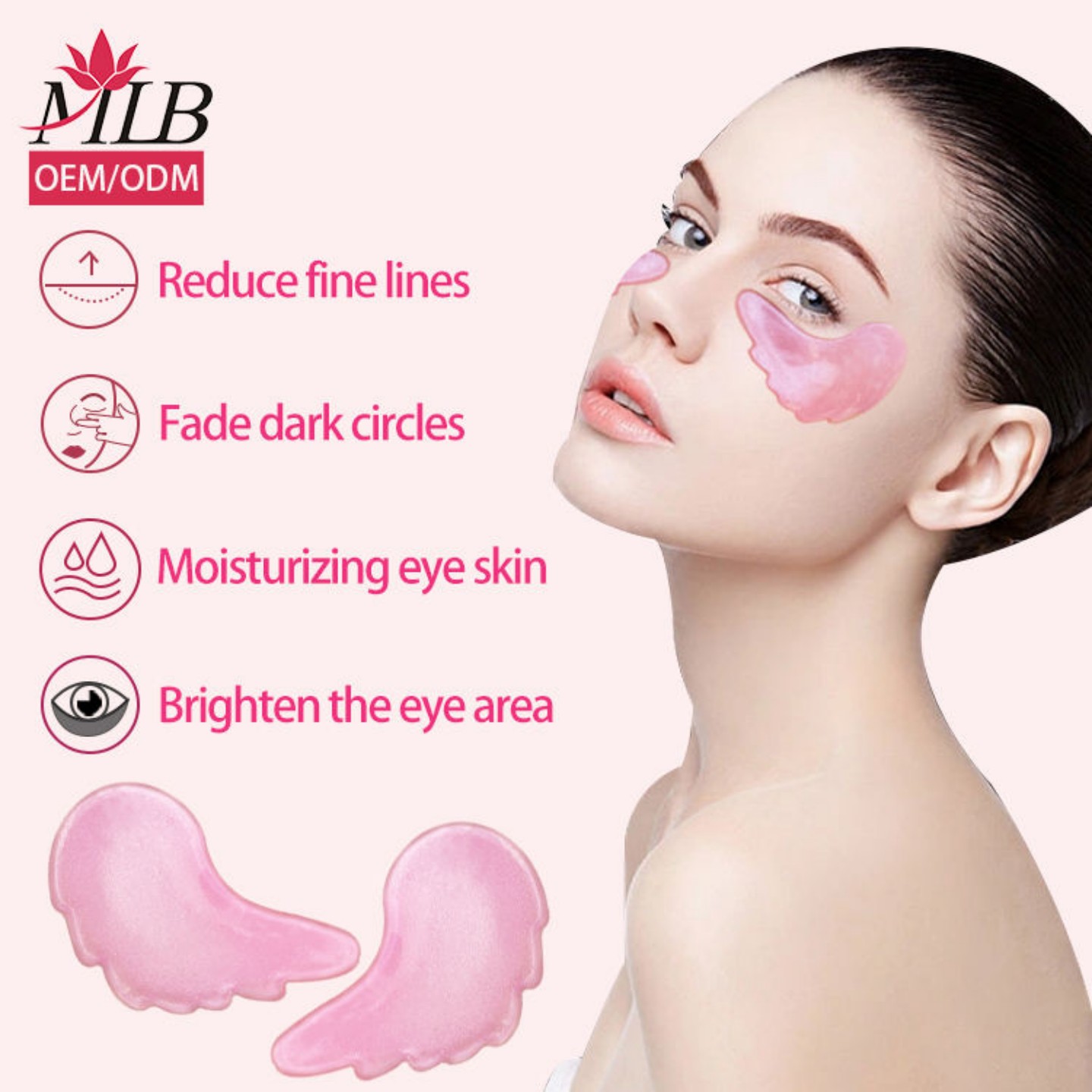 New skin care products: Crystal Collagen Eye Patch, Hydrogel Eye pad, rose 24k gold for dark circles Application Scenario