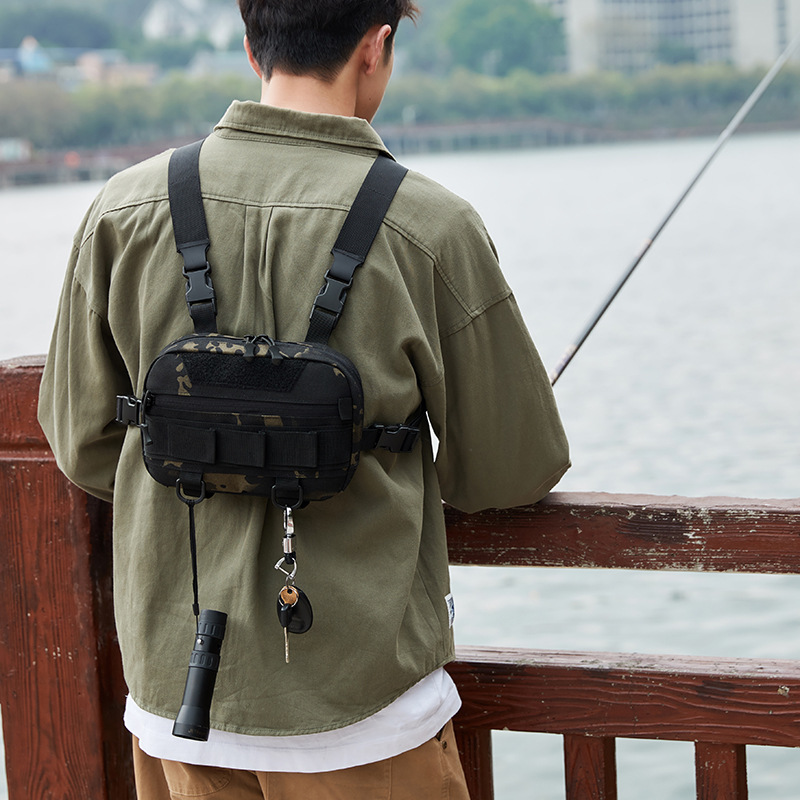 Lure bag Fishing backpack, men's and women's lightweight outdoor bag, sports multi-functional tool bag, camping chest bag Application Scenario