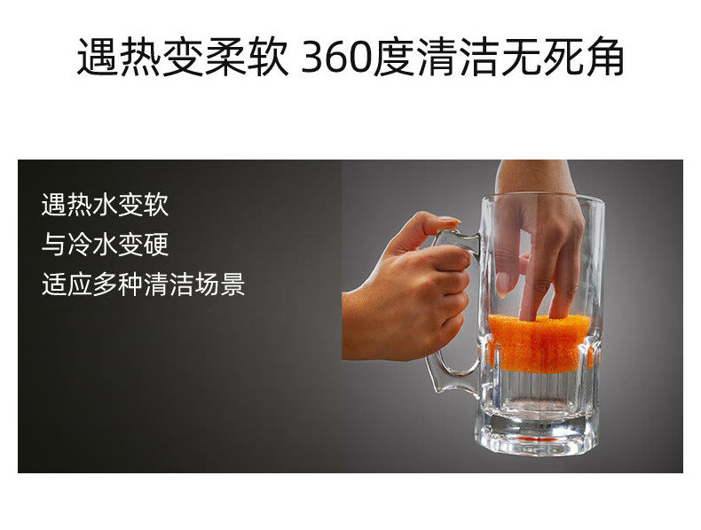 Sunday 2片装单层笑脸感温海绵  厨房去污详情4
