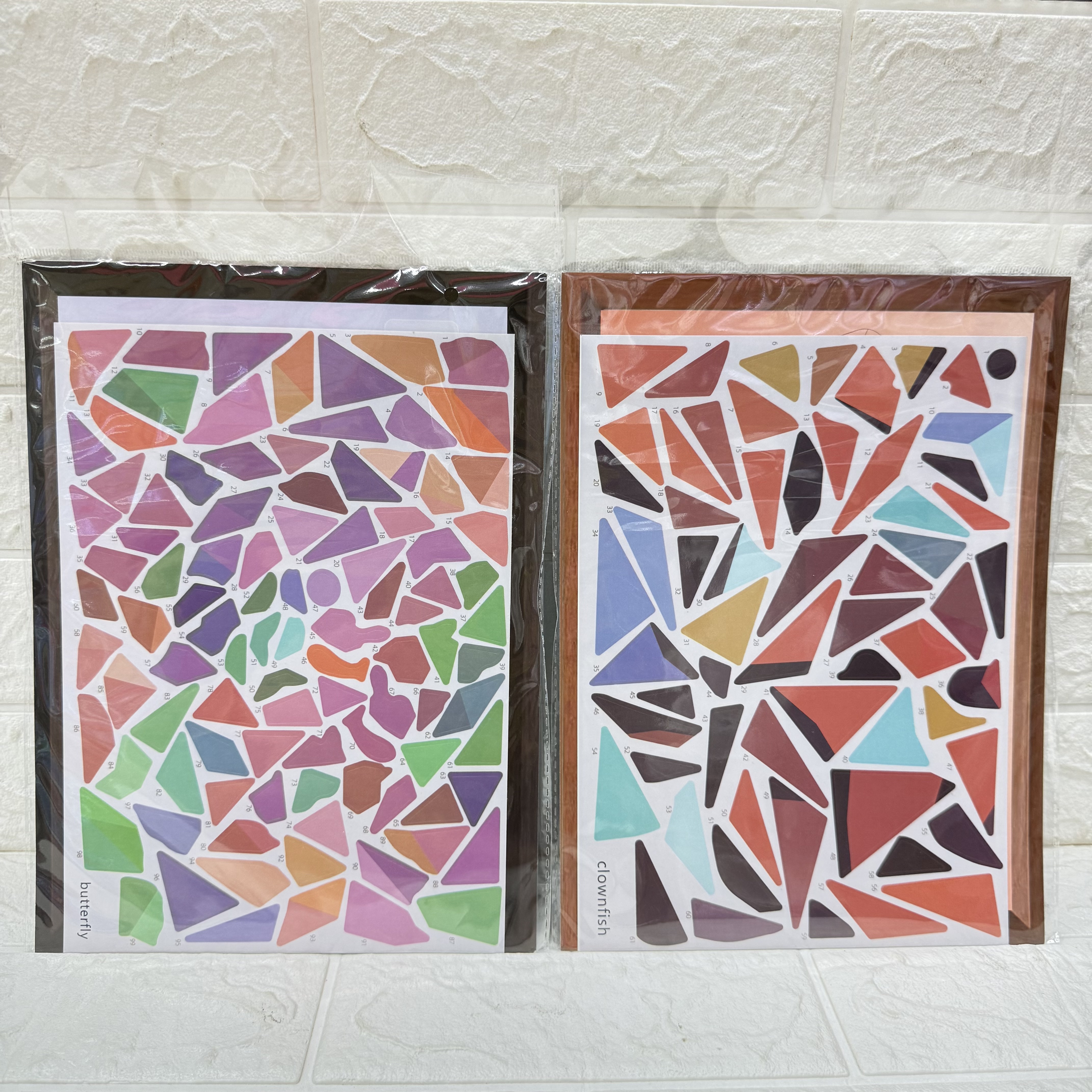 Cartoon 3D collage stickers, geometric three-dimensional collage, animal diy decorative collage, handmade diy collage