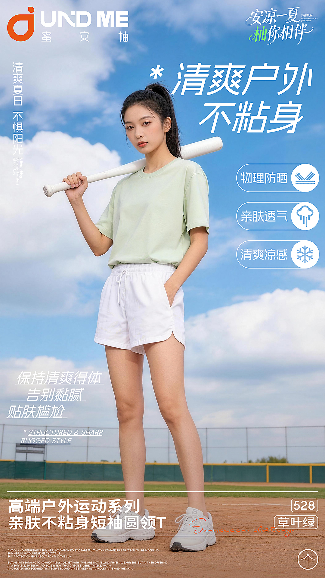 Refreshing outdoor sportswear specially designed for female models, breathable and lightweight sportswear