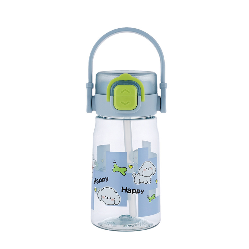 X152-2053 New cartoon children's straw cup, high appearance level, summer portable double-drinking space cup Application Scenario