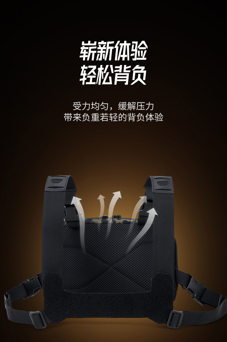 Lure bag Fishing backpack, men's and women's lightweight outdoor bag, sports multi-functional tool bag, camping chest bag detail image 2