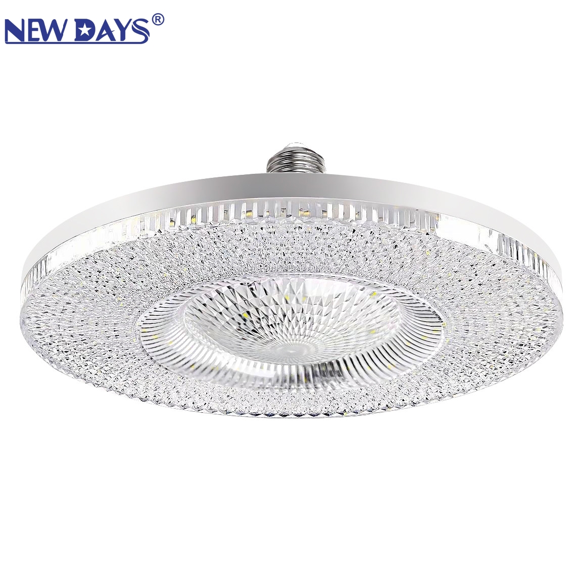 NEWDAYS品牌跨境新品led灯泡球泡分体可拆卸螺口灯头，水晶罩飞碟灯，节能高亮照明灯led灯泡球