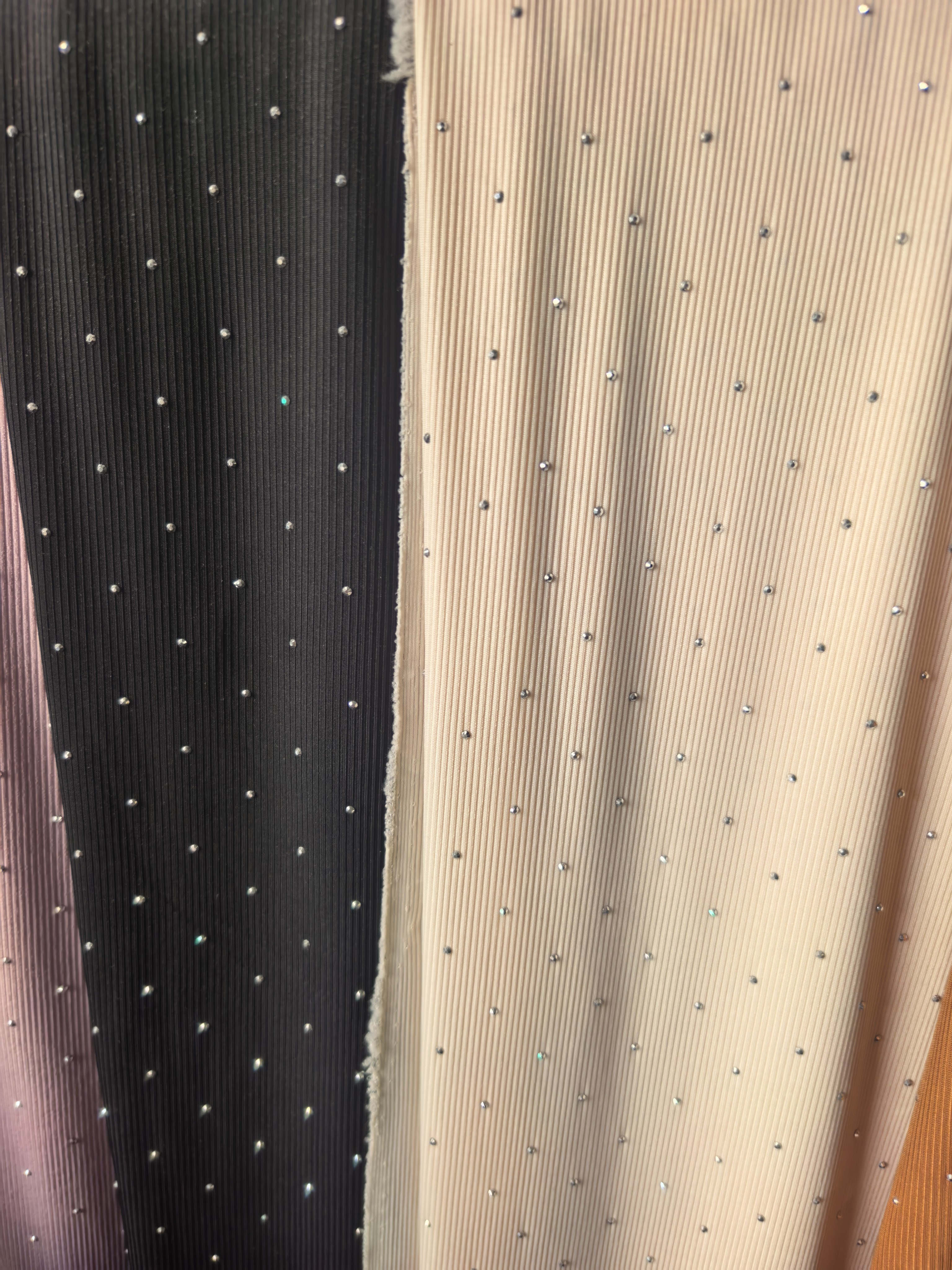 Ice silk ribbed export hot diamond for domestic sales shorts fabric detail image 1