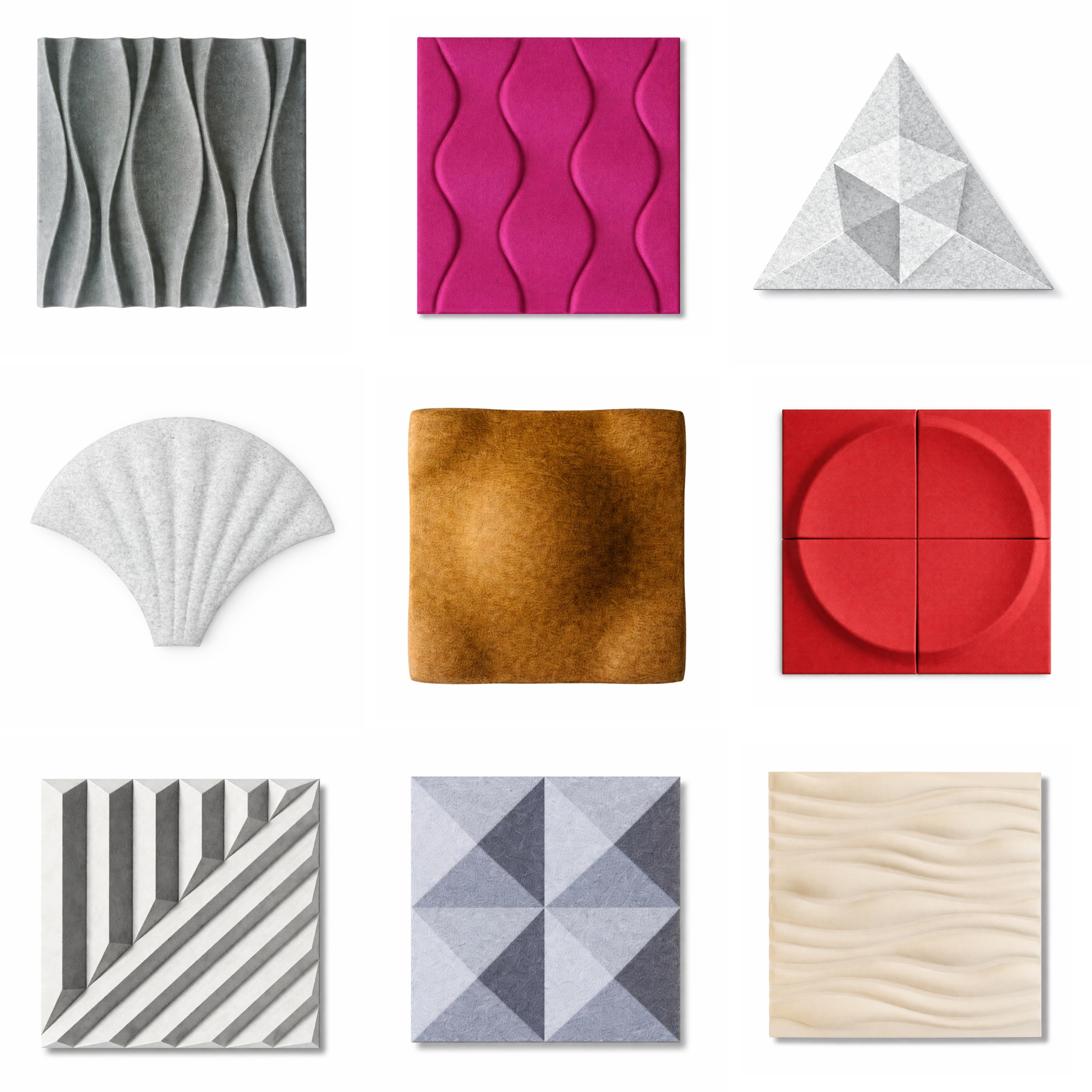 3D stereoscopic irregular design, polyester fiber sound-absorbing board, sound insulation material, decorative board, wall panel, mold opening, customizable, environmentally friendly noise-reducing acoustic panel, suitable for multiple scenarios in offices and homes Item Picture