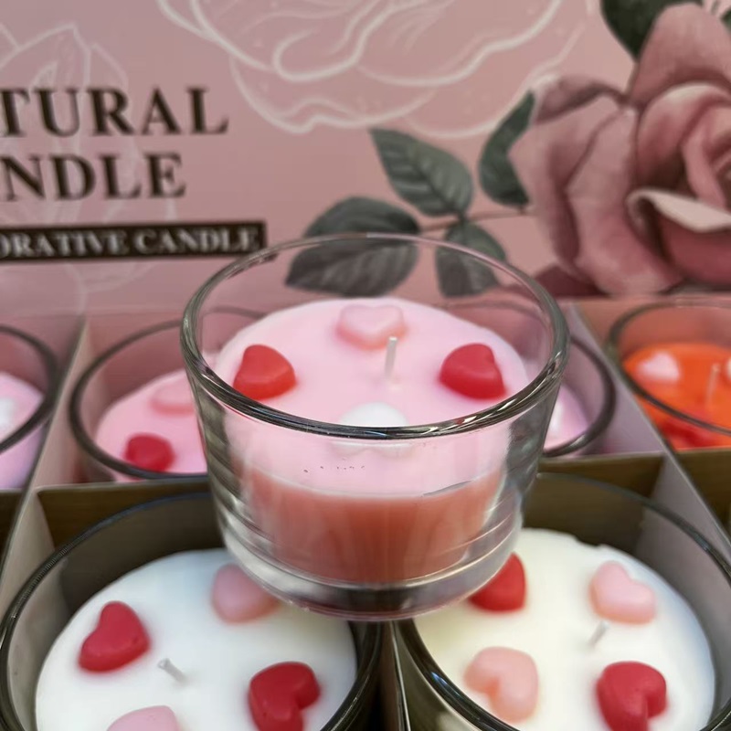 Heart-shaped glass cup Scented Candle Gift, wedding gift, Valentine's Day, Thanksgiving Day, Mother's Day Scented Candle Gift Specification image