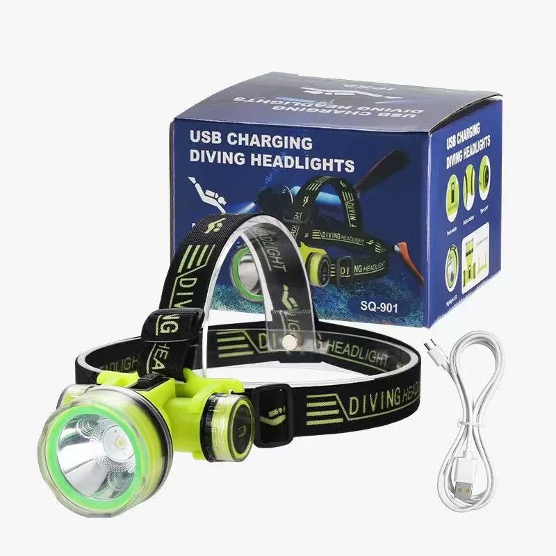Diving headlamp 901, camping lamp telescopic three-leaf lamp, camping lamp LED stall lamp, outdoor mountain camping supplies