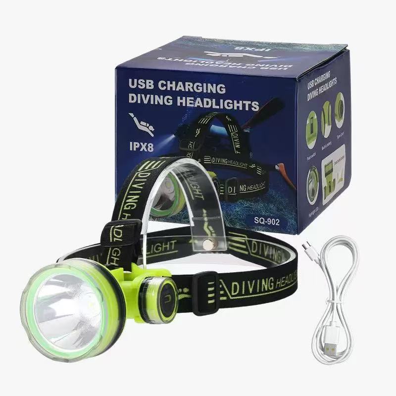 Diving headlamp 902, camping lamp telescopic three-leaf lamp, camping lamp LED stall lamp, outdoor mountain camping supplies