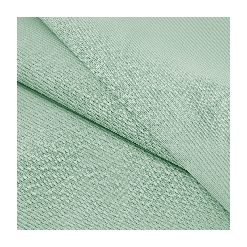 Green fabric texture fabric end thread knitted elastic fabric horizontal machine collar fabric rib Item Picture