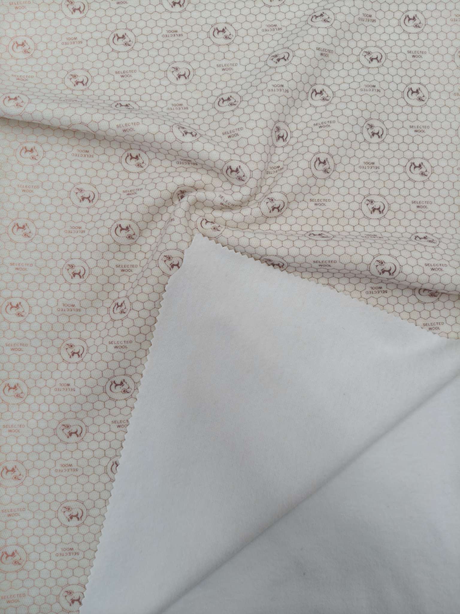 Down, silk, temperature-sensitive printed checkered velvet detail image 4