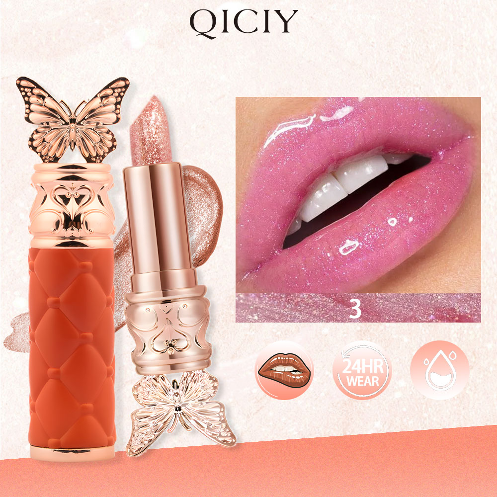 QICIY tricolor pearls color color labial hidratado y duradero details Picture