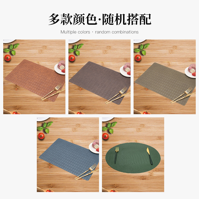 Creative heat-insulating PVC placemats and coasters set 180g, heat-resistant and anti-slip practical household items details Picture