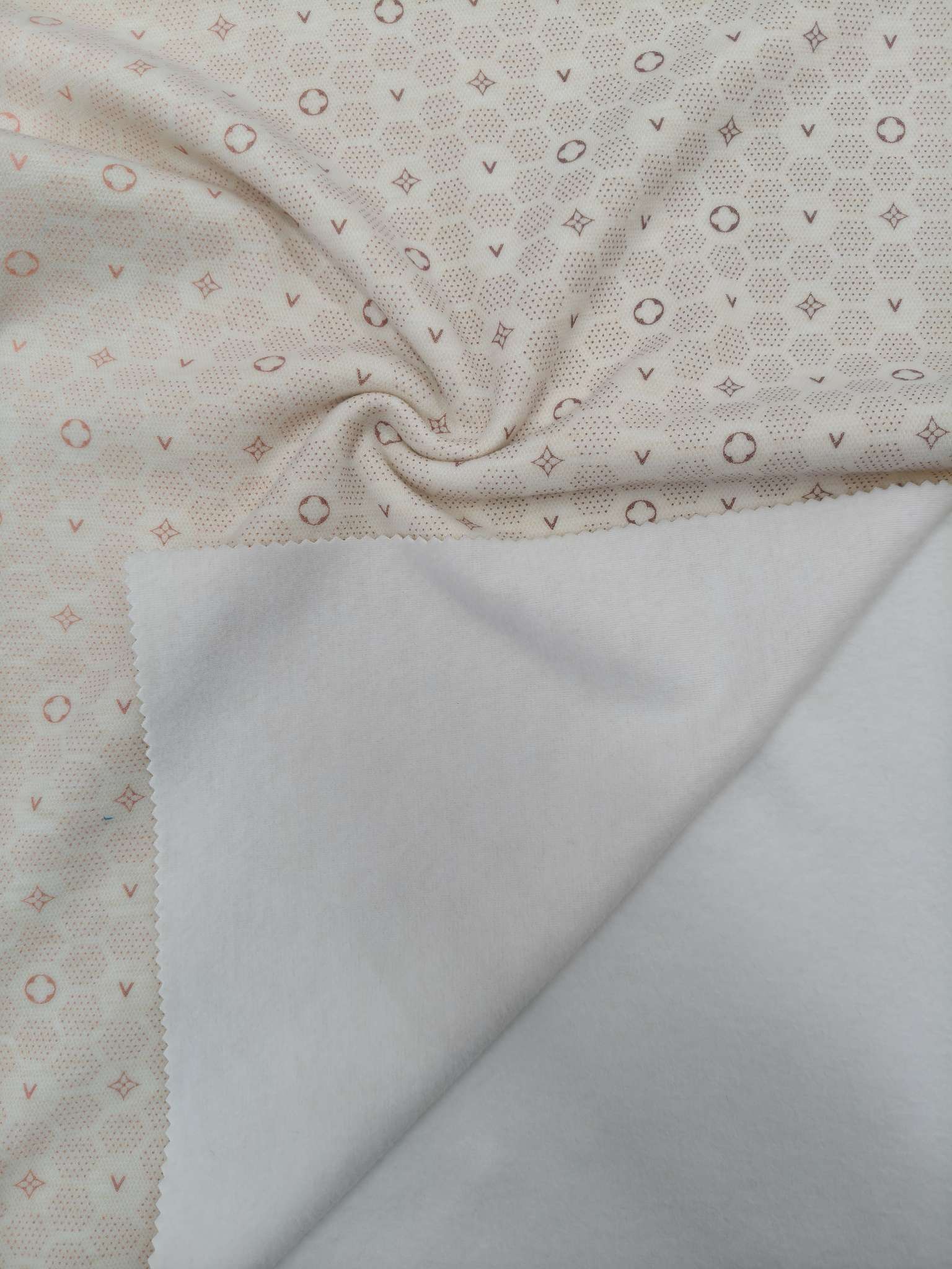 Down, silk, temperature-sensitive printed checkered velvet detail image 3