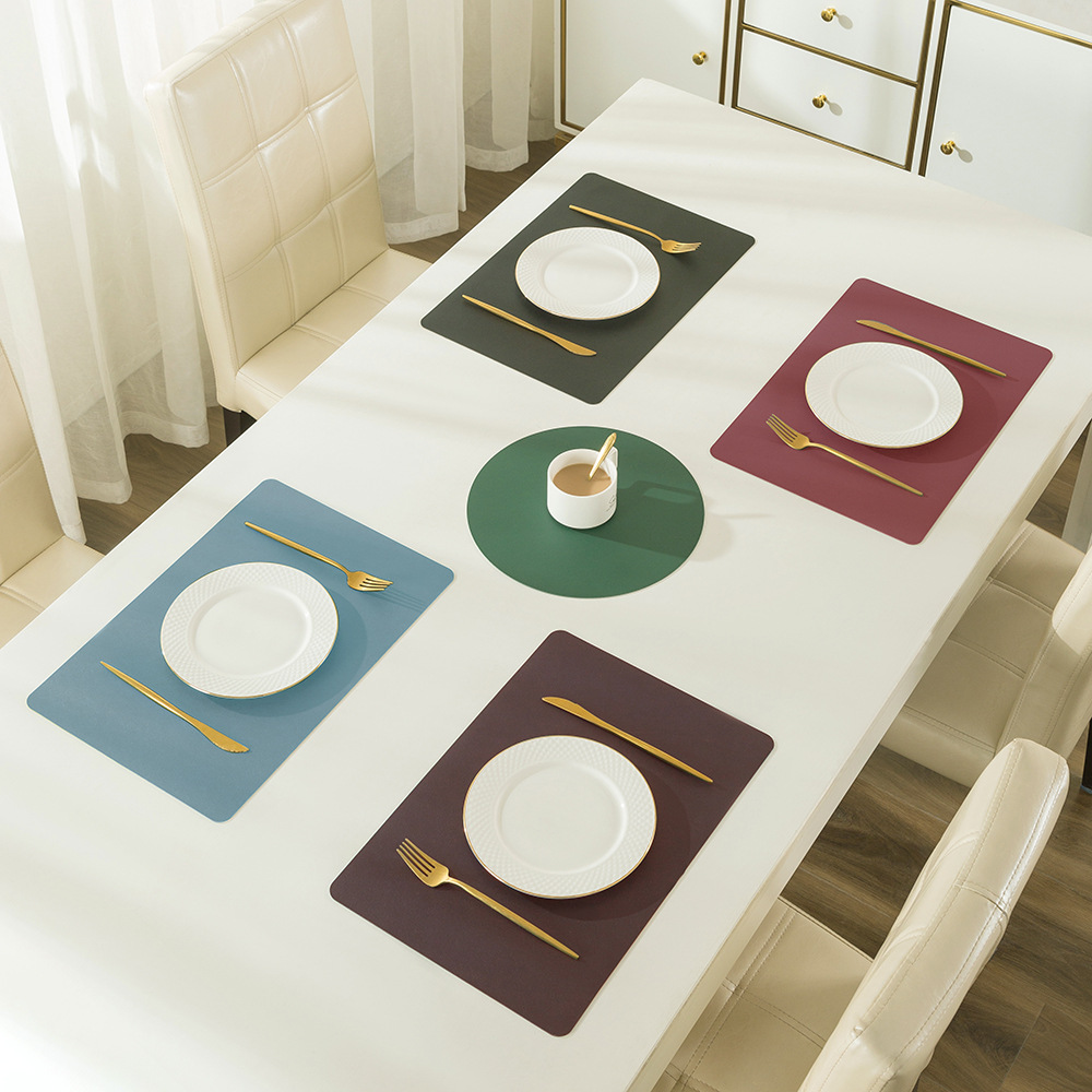 Creative heat-insulating PVC placemats and coasters set for table decoration, tableware, cup LIDS and cup covers