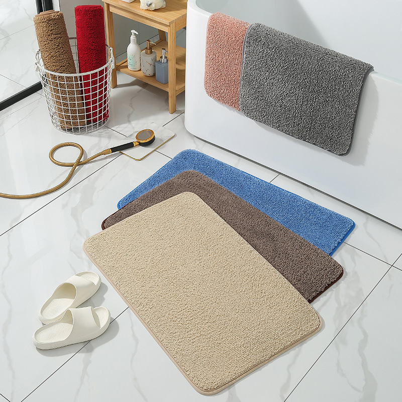 New polyester square washable floor mat, anti-slip mat for export, water-absorbing velvet carpet, wholesale floor mat for entry, 40*60cm, 140543587 Application Scenario
