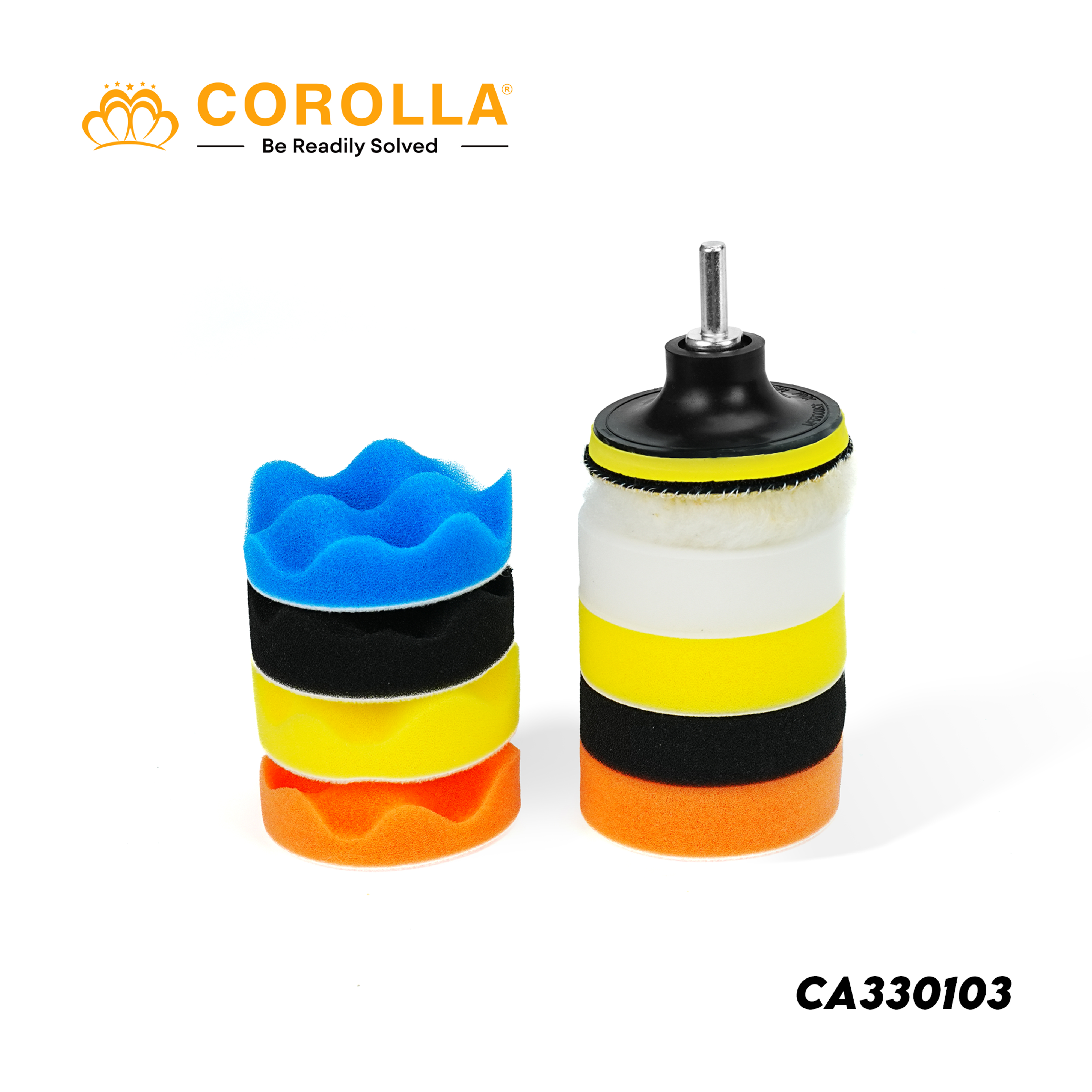 CA330103 海绵抛光轮 彩色抛光海绵垫加抛光机配件砂带通用型工业级打磨工具