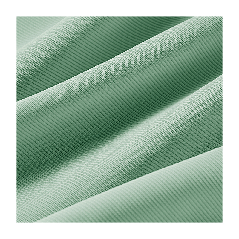 Green fabric texture fabric end thread knitted elastic fabric horizontal machine collar fabric rib Specification image