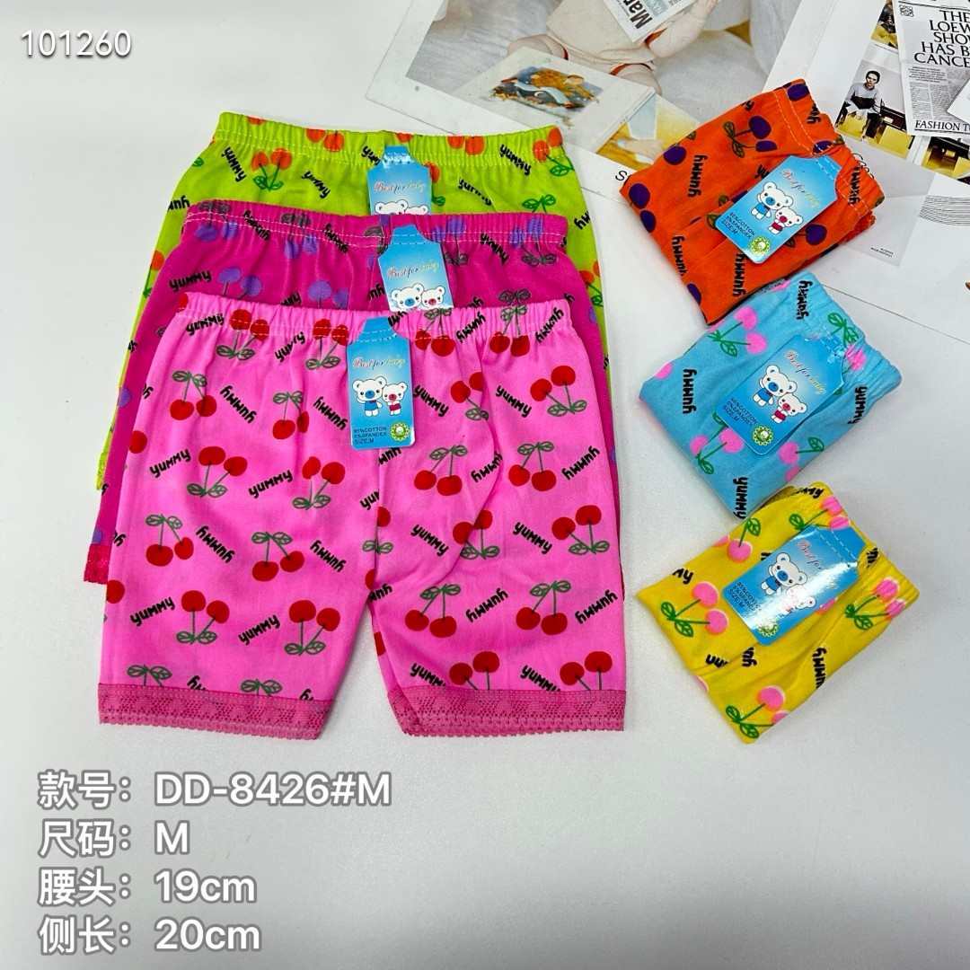 DD-8426#儿童腿裤樱桃图案印花儿童短裤女打底裤小学生儿童打底裤热销非洲儿童安全裤QNI