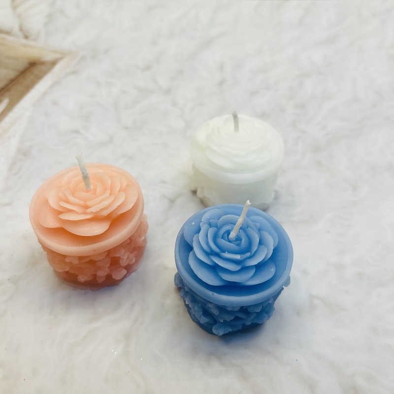 Gold powder scented candles for birthday parties, 10 small candles set, long-lasting fragrance candlestick decoration Item Picture
