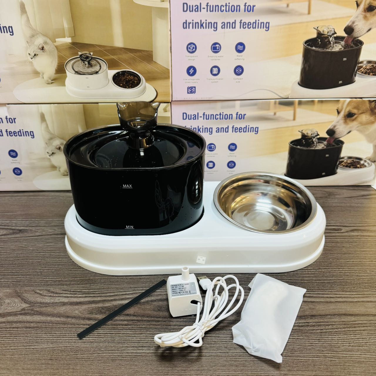 智能宠物自动喂食器宠物用品宠物饮水喂食器大容量