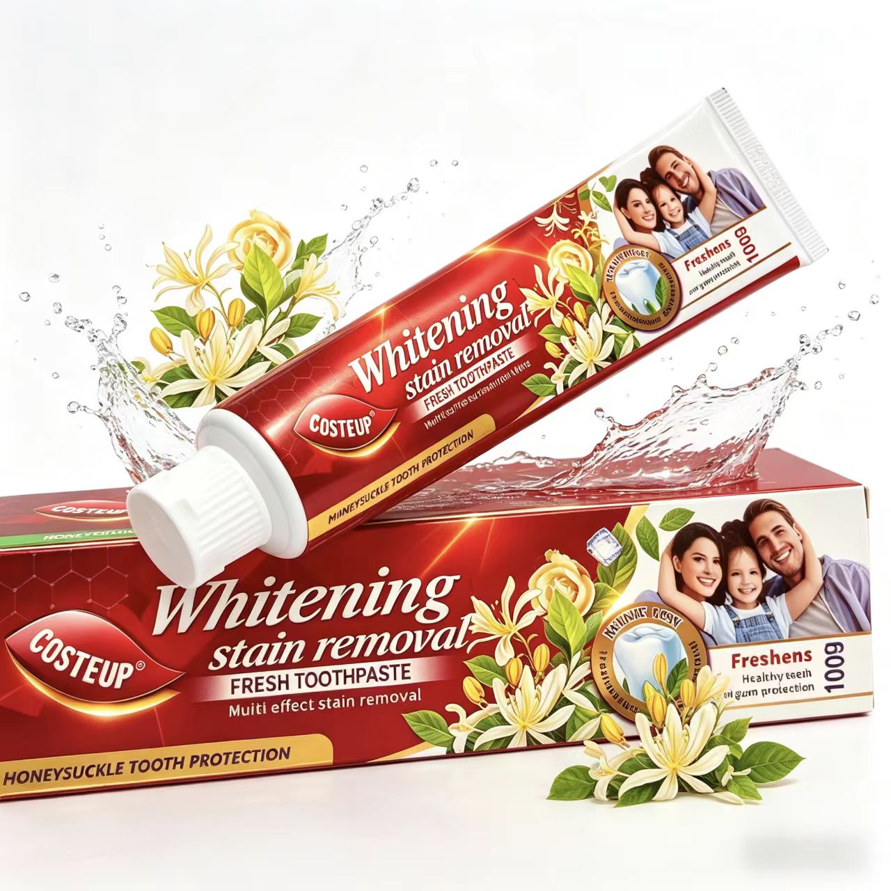 Costeup Whitening serie dentífrico desmancha refrescar aliento protector gingival dentífrico details Picture