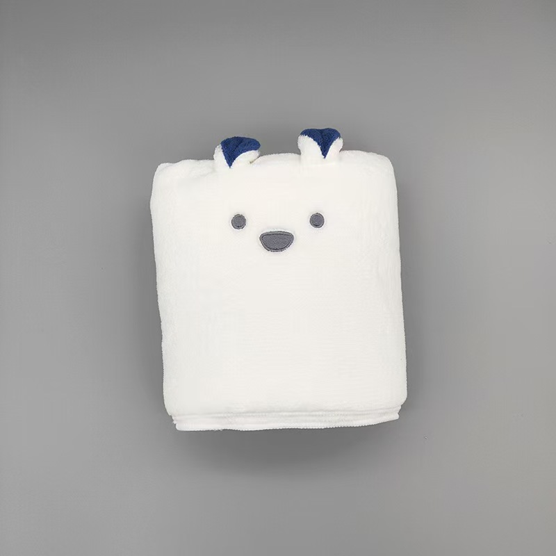 Futian Coral fleece bath towel, animal and children's blanket, soft and comfortable absorbent baby blanket, factory direct sales