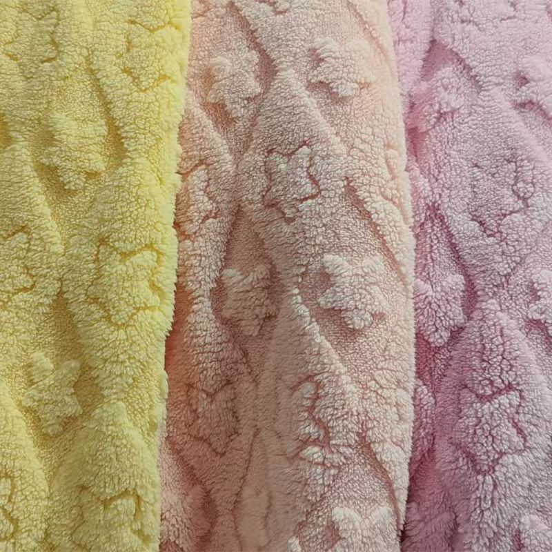 Coral fleece jacquard, Oli fleece jacquard, Oli fleece embossing, coral fleece embossing, double-sided coral fleece jacquard. Fabric jacquard detail image 13