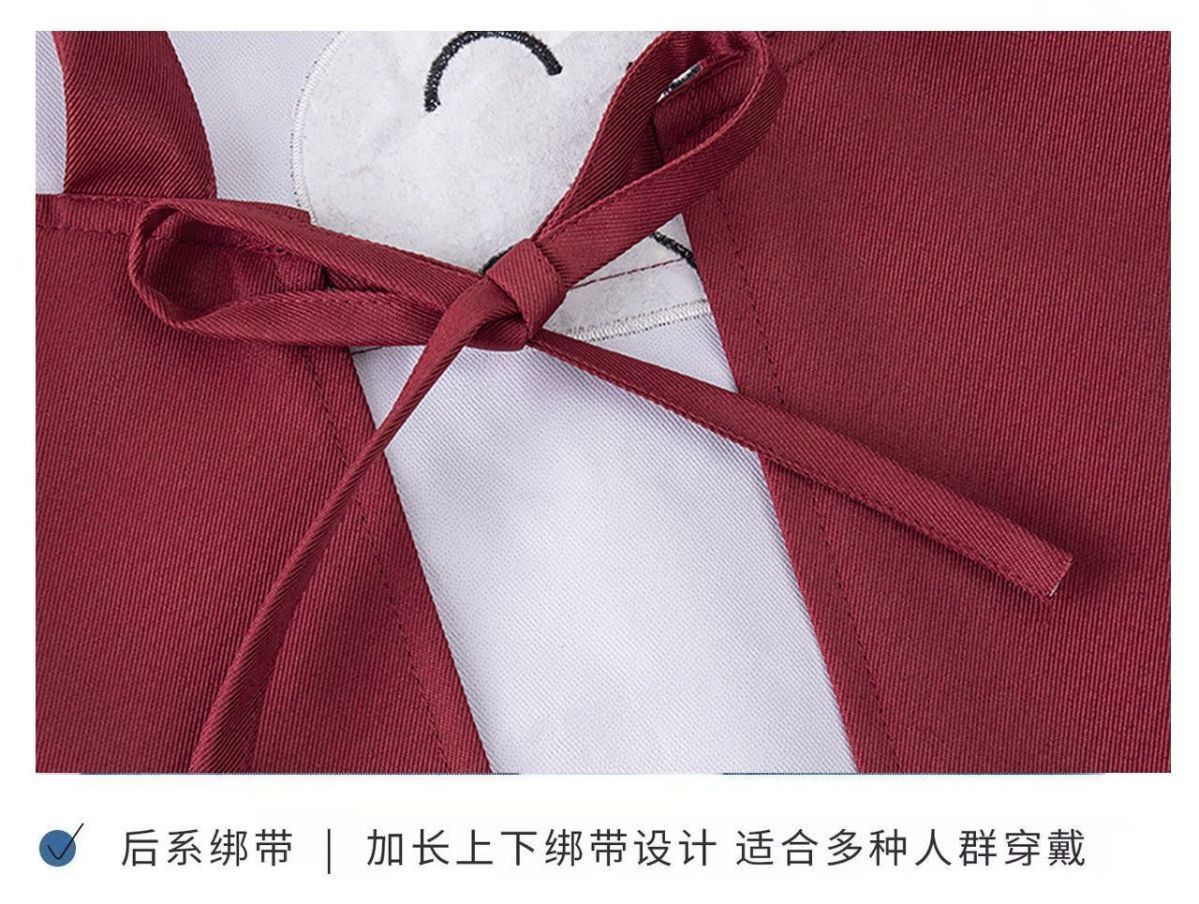 New custom-made aprons for kitchen use, waterproof and stain-resistant for cooking, cute oil-resistant waists, work clothes for baking, fashionable for work, and printed characters pic 15
