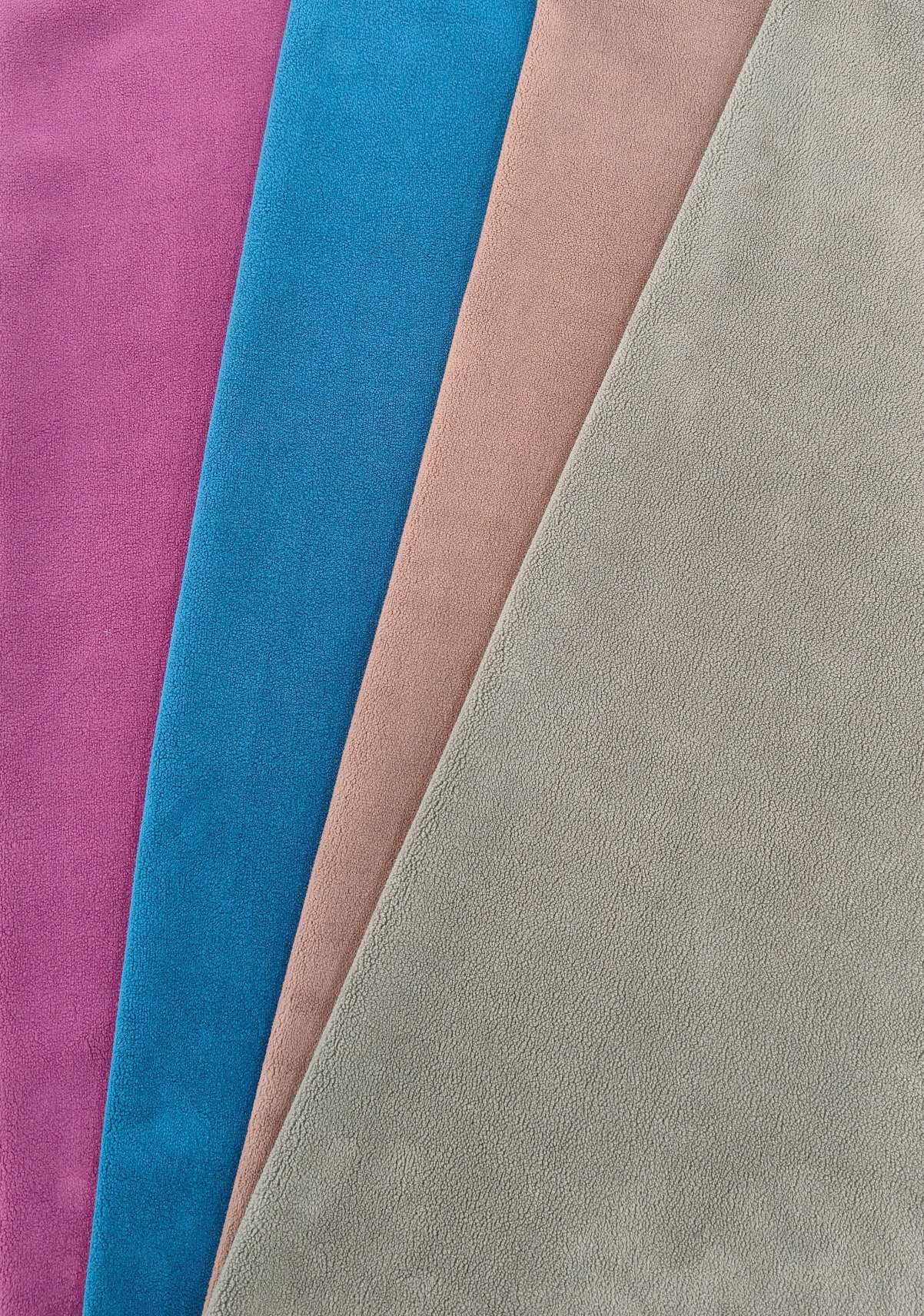 Single-sided granular fleece