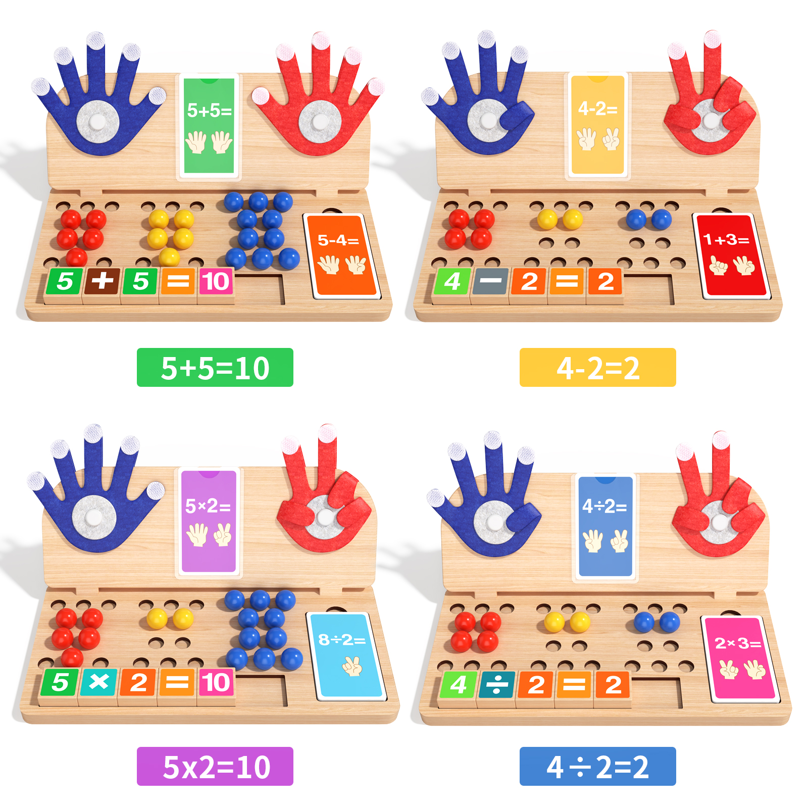 CE CPC EN71 Finger Operation Decomposition Bead Picking children's bead picking arithmetic Game, large class toy, wooden early education addition and subtraction learning, color and number recognition teaching aid Application Scenario