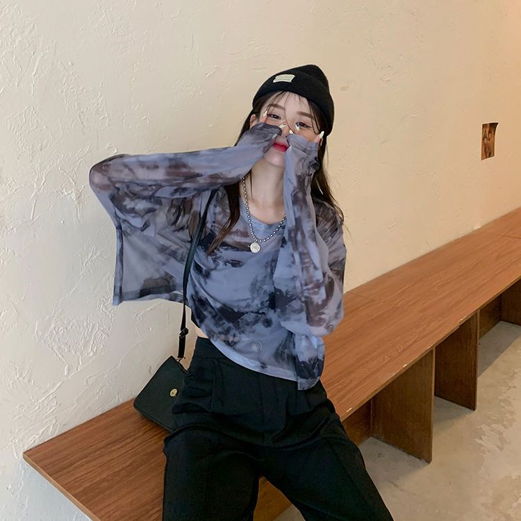 网布印花网布扎染韩国网印花，韩国网扎染，美国网印花，美国网扎染砖块往印花砖块往扎染防晒衣空调衣空调罩防晒口罩防晒袖防晒套详情图14