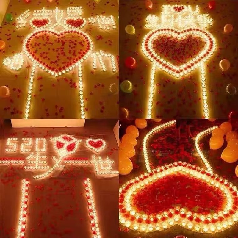 tea light 心形蜡烛生日求婚表白装饰无烟浪漫情人节茶蜡茶蜡茶蜡tea light 心形蜡烛生日求婚表白装饰无烟浪详情6