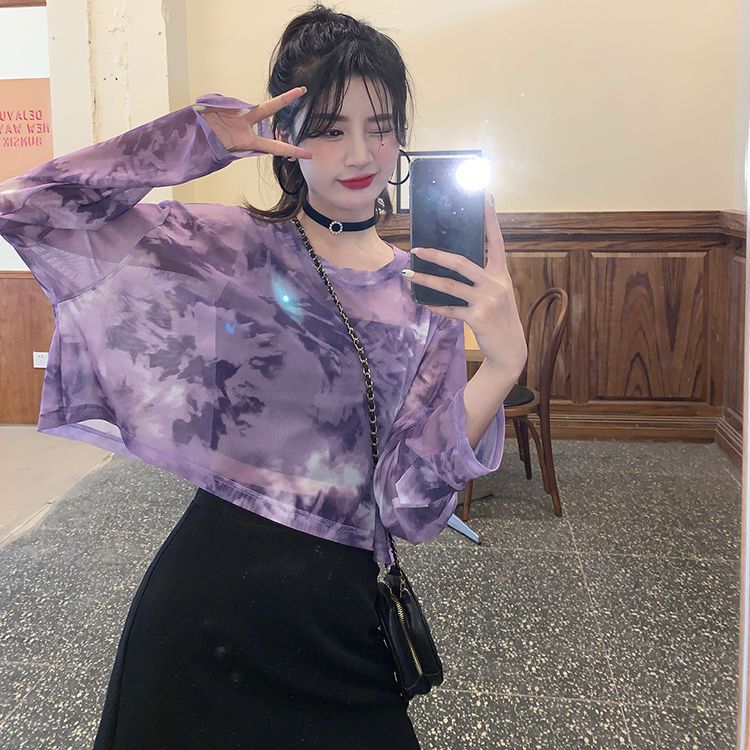 网布印花网布扎染韩国网印花，韩国网扎染，美国网印花，美国网扎染砖块往印花砖块往扎染防晒衣空调衣空调罩防晒口罩防晒袖防晒套详情图5