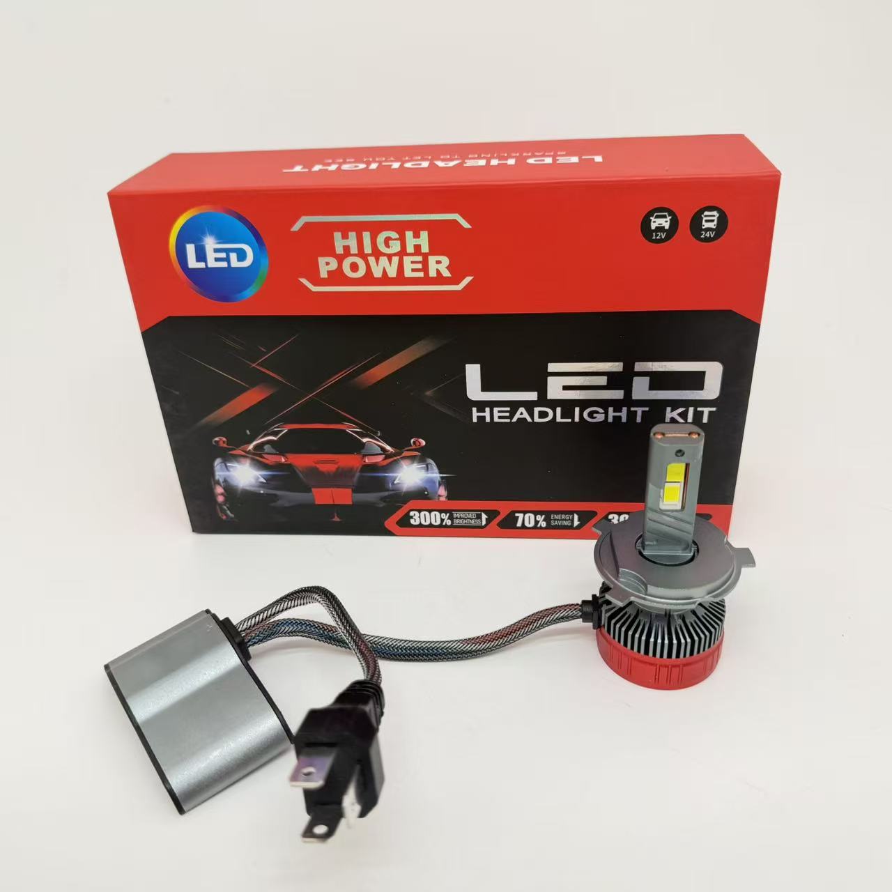 Car LED headlights 130W, high-brightness led spotlights H1H3H4H7 9005, high beams V130 type pic 2