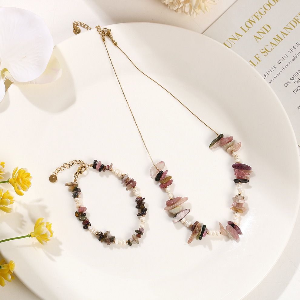 Natural pearl necklaces, bracelets, sets, cross-border heavy industry accessories, jewelry, jewelry covers, decorative items, wholesale original new products, 2026 European trendy items Specification image