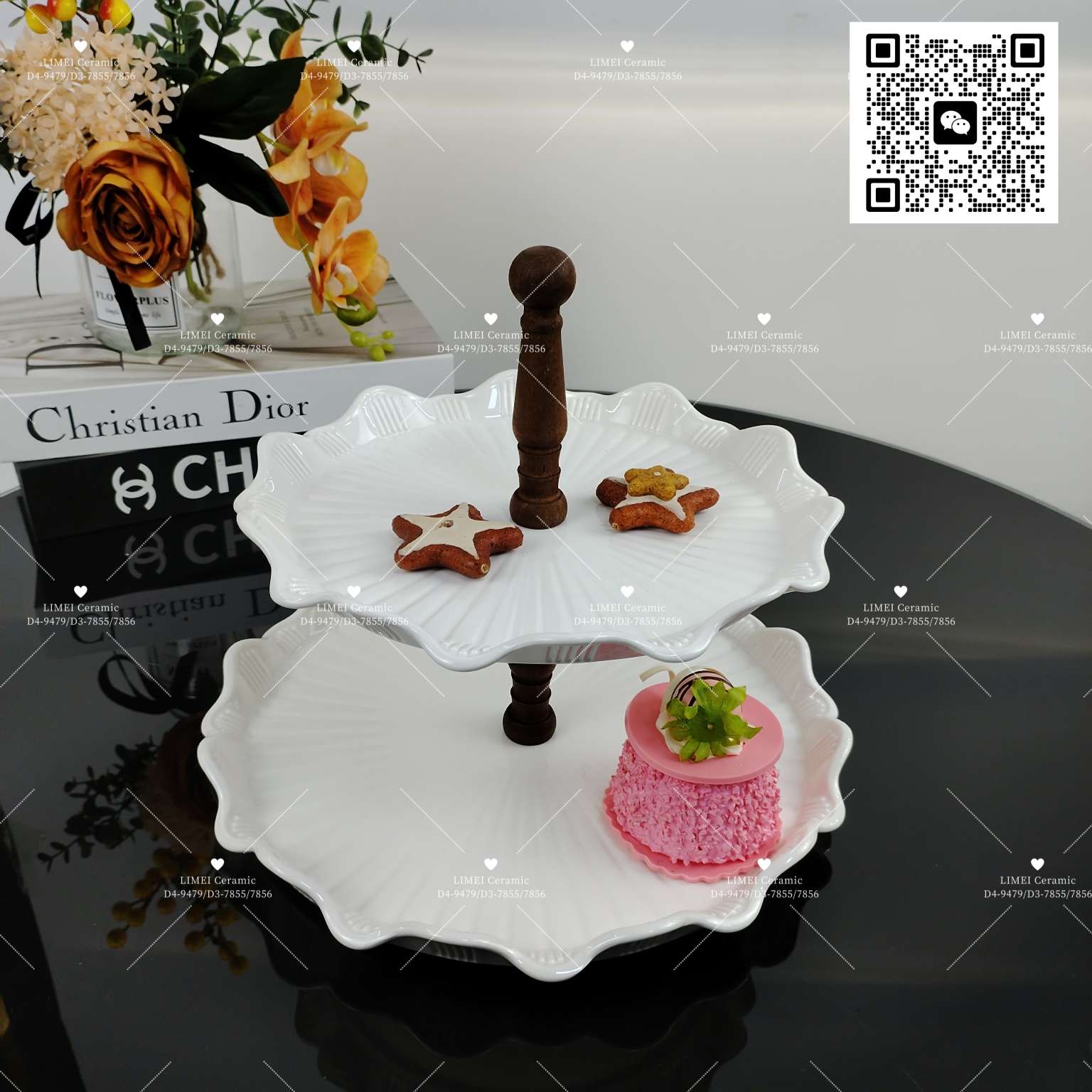 丽玫陶瓷甜品装饰摆件托盘高档北欧点心盘创意精致糕点摆盘工厂直销