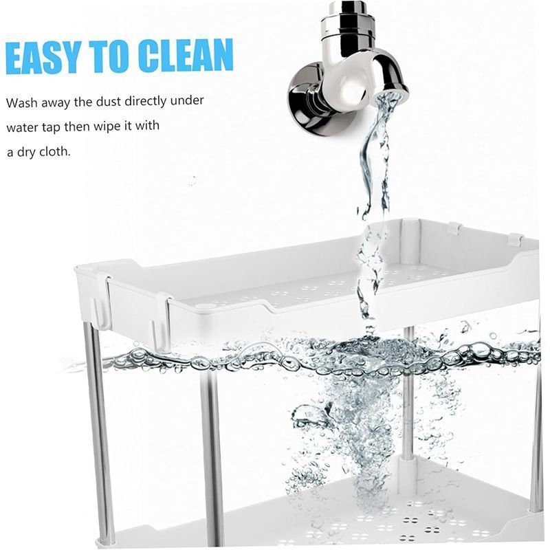Stainless steel pipe wheeled trolley storage rack, bathroom washbasin, seam plastic storage rack, multi-layer toilet rack Application Scenario