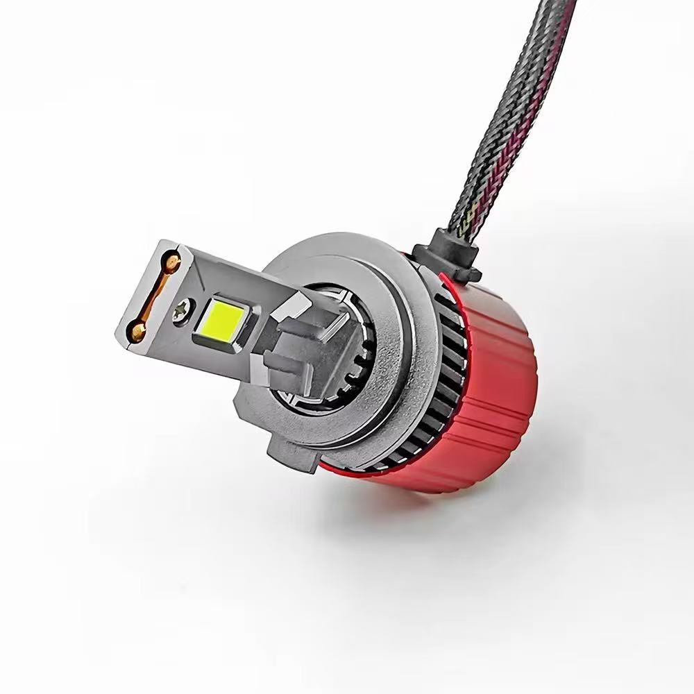 Dual copper tube automotive led headlights H7H4 high-power headlamps, ultra-bright integrated high and low beam headlights, 100W high brightness pic 9
