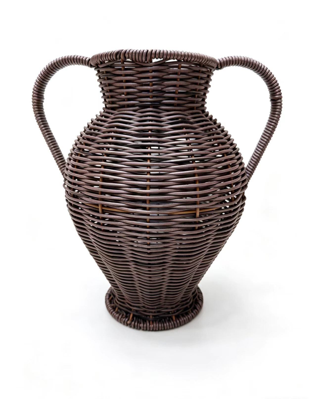 Rattan-like woven double-handled vase for home decoration, homestay decoration and hotel decoration details Picture