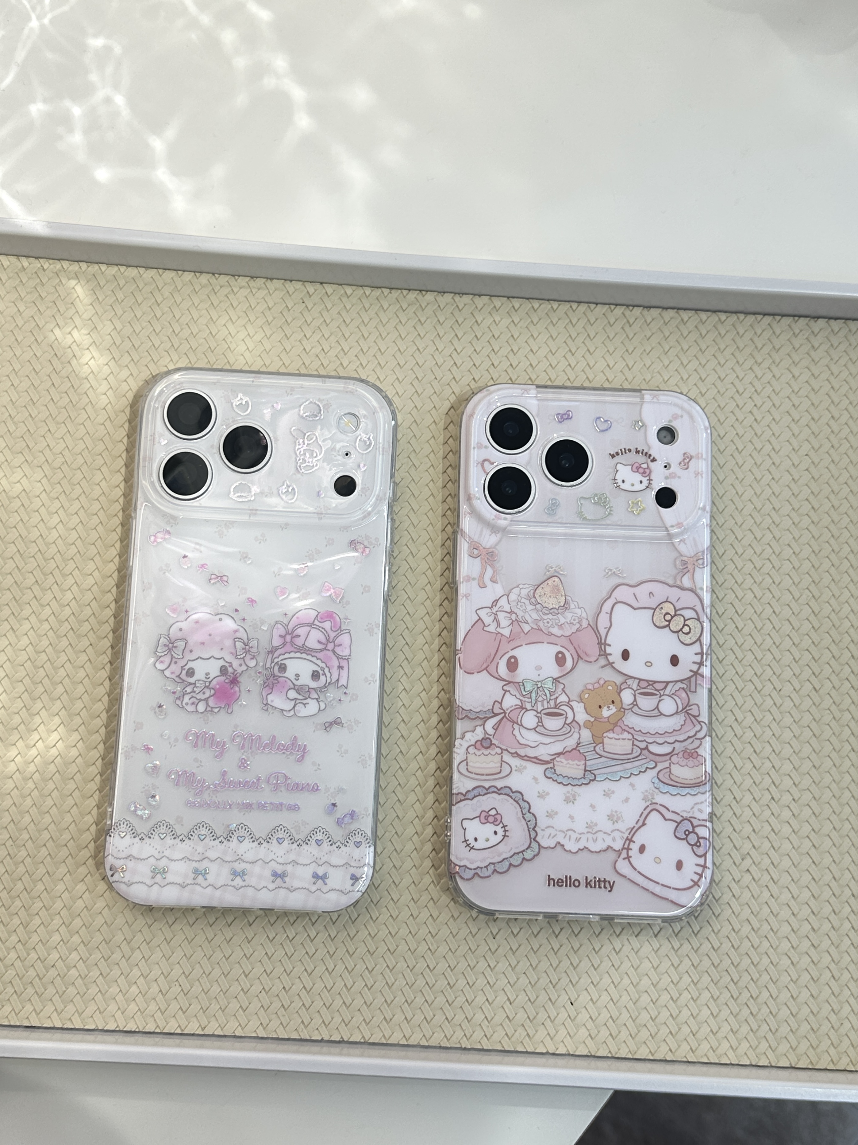 My Melody Hello Kitty可爱卡通透明硅胶手机壳手机链翻盖电镀手机壳