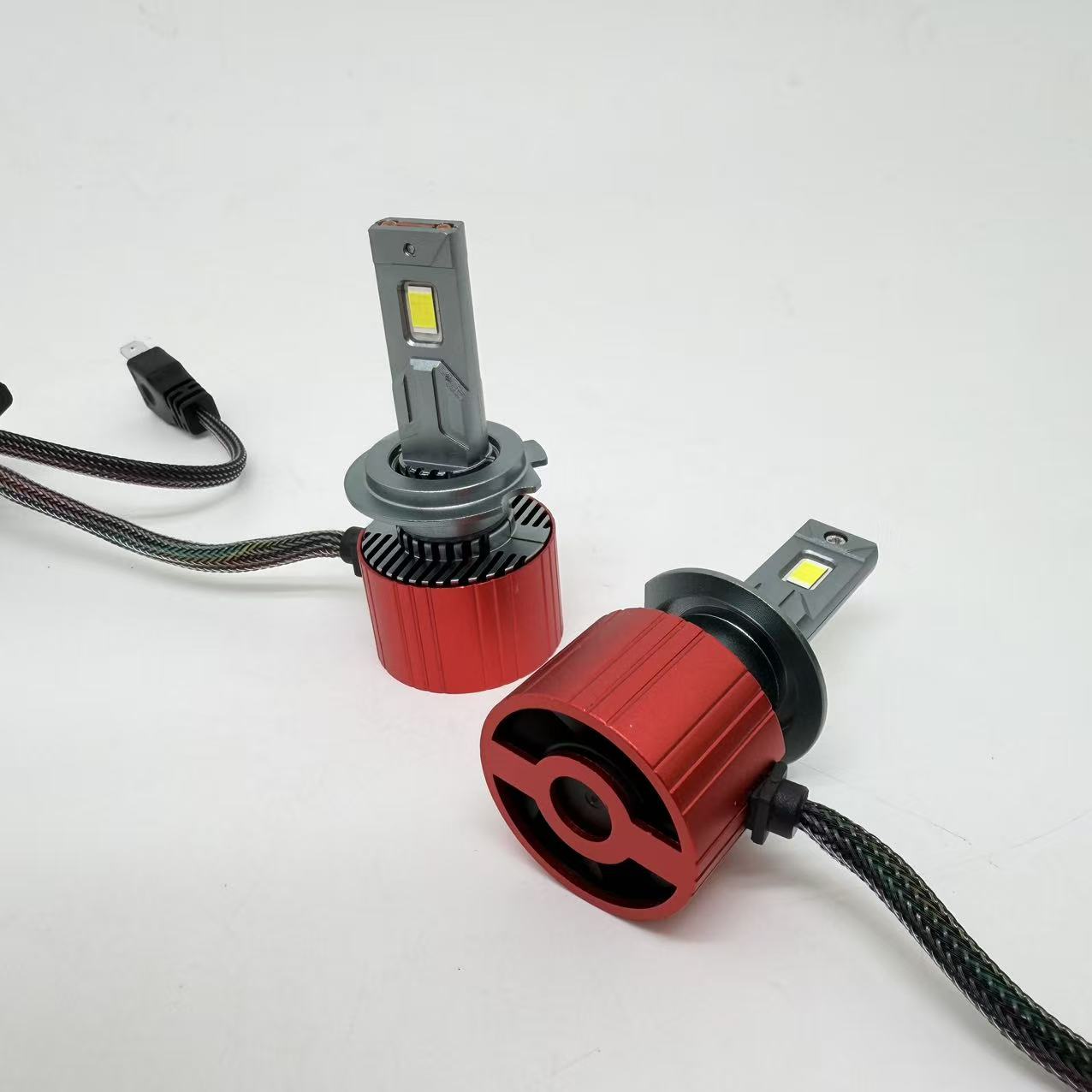 Dual copper tube automotive led headlights H7H4 high-power headlamps, ultra-bright integrated high and low beam headlights, 100W high brightness pic 10